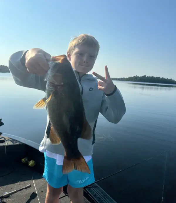 little boy fishing